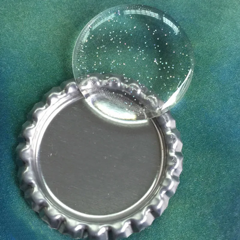 Круглые прозрачные/блестящие 3D наклейки из эпоксидной смолы 100 шт. на крышки для
