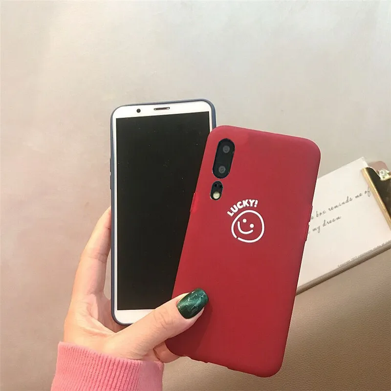 LANCHE For Huawei P20 Pro Case Honor 9 V9 10 V10 Mate Soft TPU Phone Cover Cute Smile Print Cases Capa |