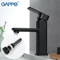 gappo basin faucet with drain black brass mixer taps waterfall bathroom mixer faucets bath water deck mounted faucets taps