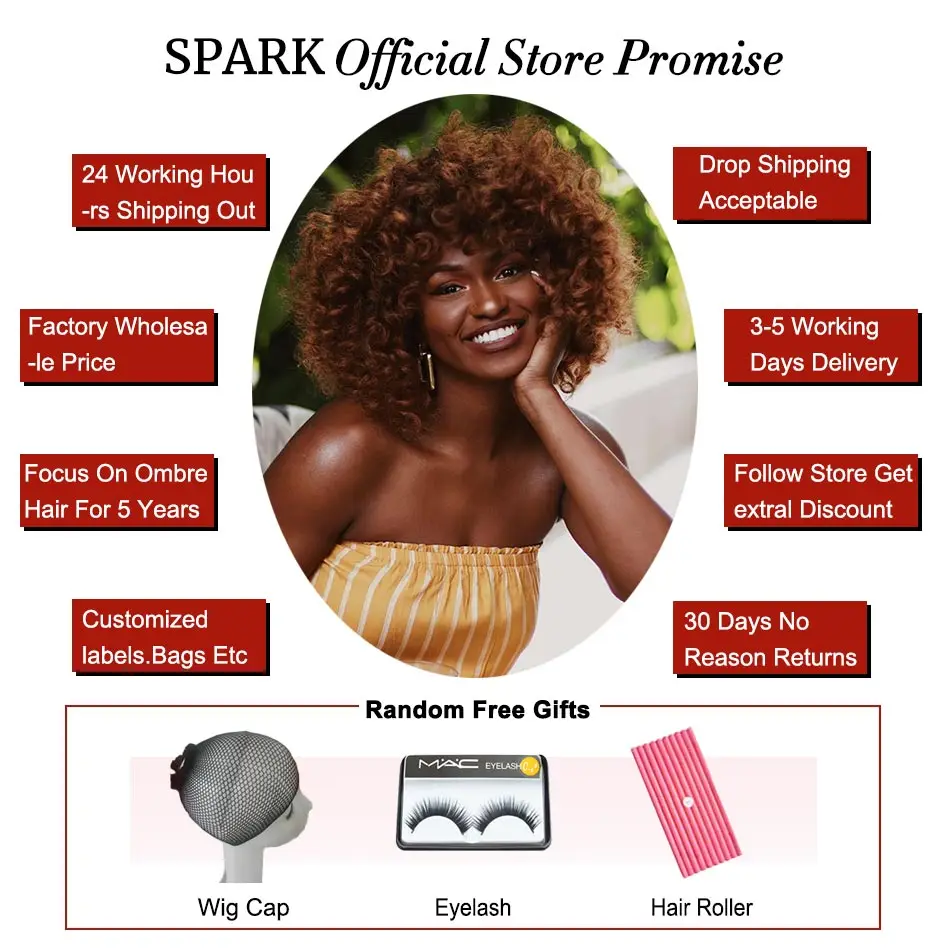 Spark Ombre натуральные пучки с закрытием Remy бразильские волосы переплетения