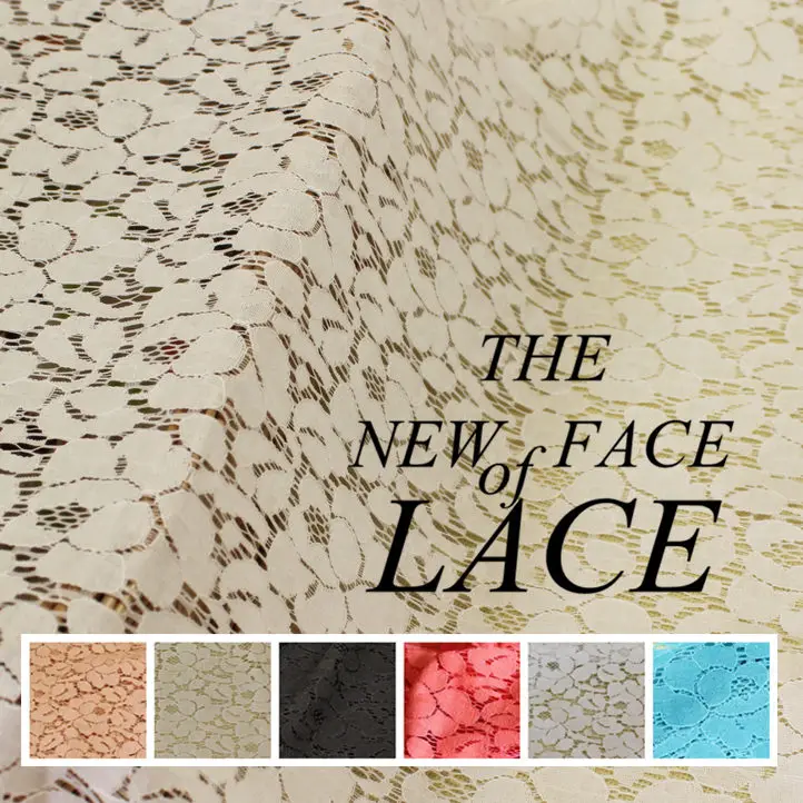 

Free shipping Lmported cotton lace cloth fabric good quality basic 9 petals