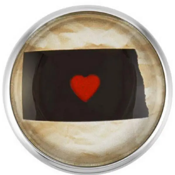 Северная Дакота оснастки кнопки стеклянные амулеты подходят 18 мм Оснастки DIY