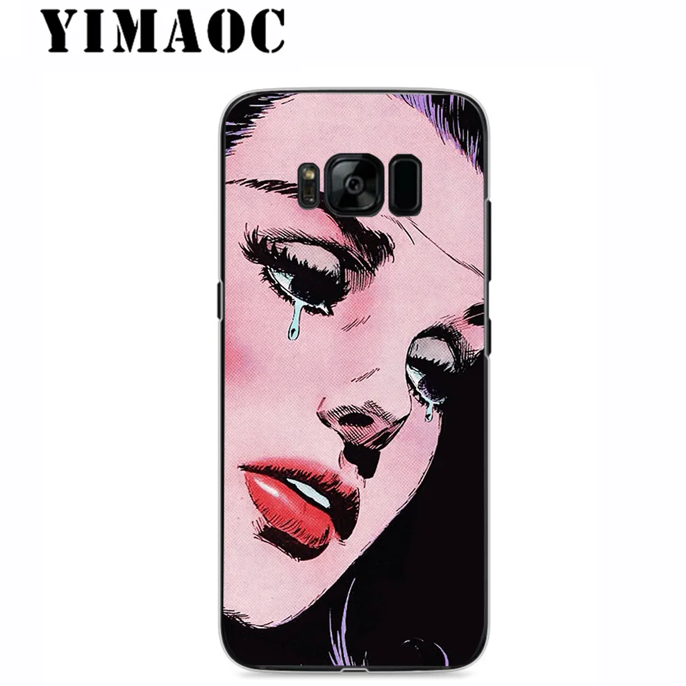 YIMAOC комиксов девушки поп грустно Мягкий силиконовый чехол для samsung Galaxy S10 S10E S9 S8