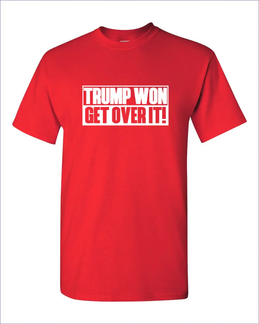 Мужская футболка Trump Won Get overit поддержка США для республиканцев S XXXL2019 модный бренд