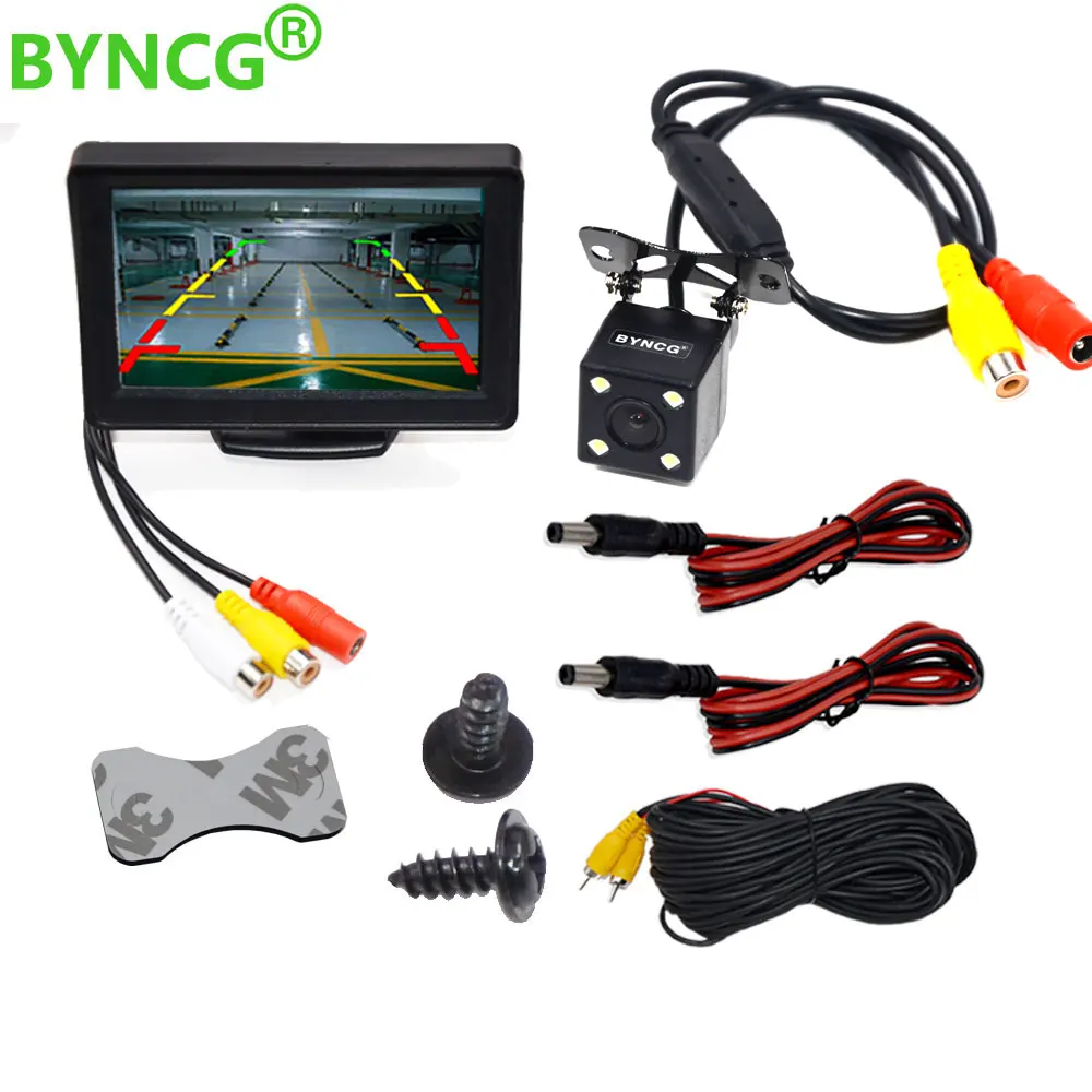 4.3inch BYNCG 800*480 HD 7 дюймов TFT lcd цветной цифровой видео Запись DVR монитор парковки заднего вида монитор - Название цвета: 4.3inch