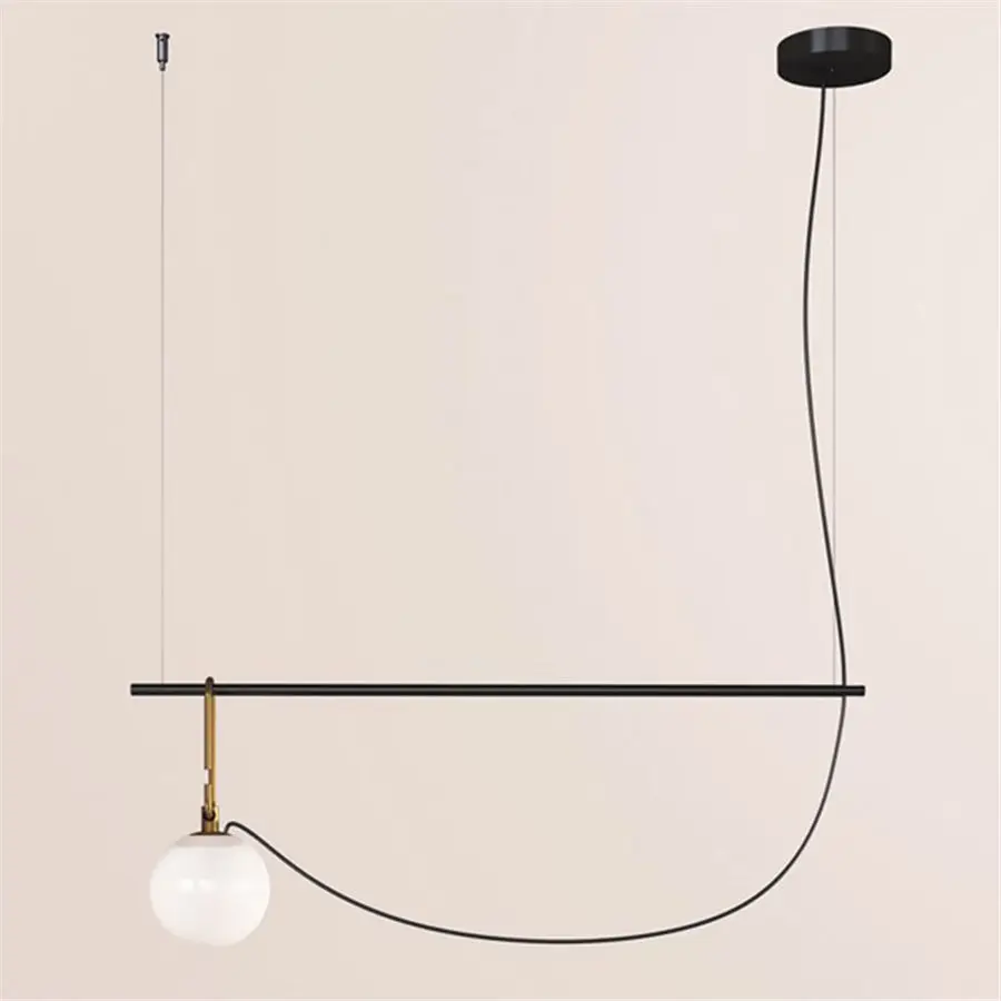 postmodern Elegant lines design glass globe chandelier lighting for living room bar home deco hang lamp nordic led light fixture | Освещение