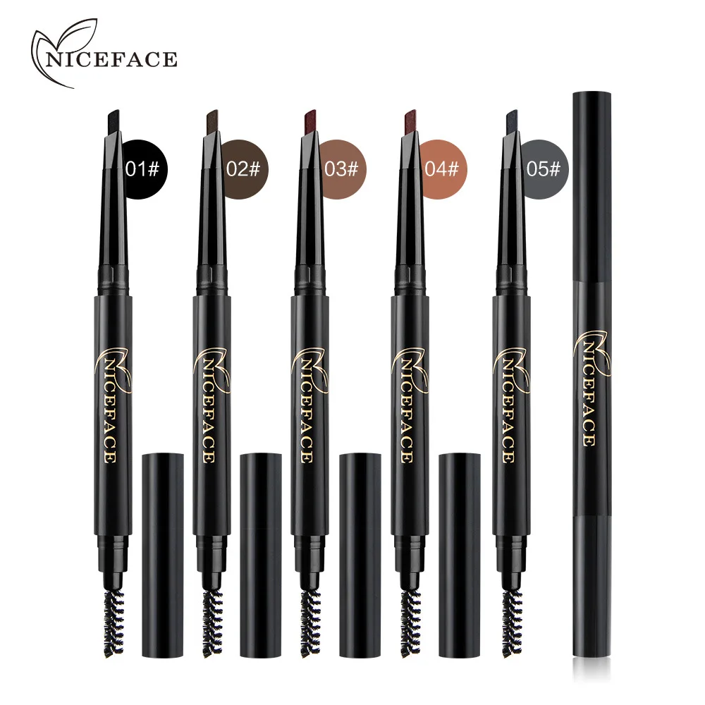 Автоматический карандаш Niceface с двойной головкой для увеличения бровей
