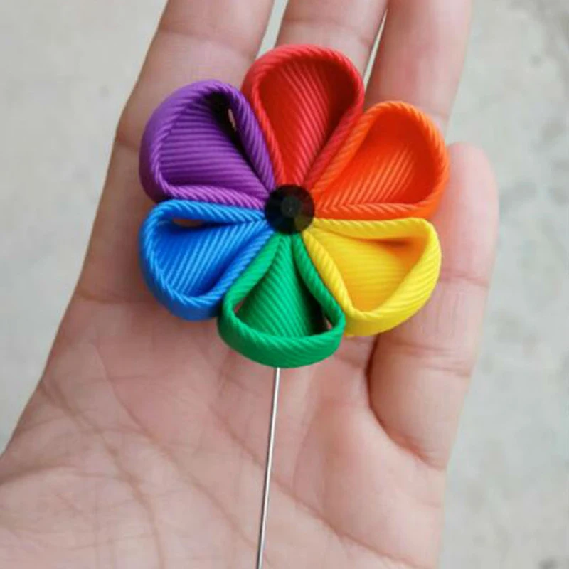 10 шт./лот ручной ЛГБТ значок для геев свадебные принадлежности корсаж Радужный