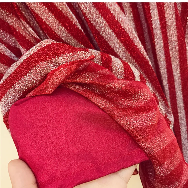 Женская шифоновая рубашка с принтом божьей коровки и бантом + блестящая шелковая