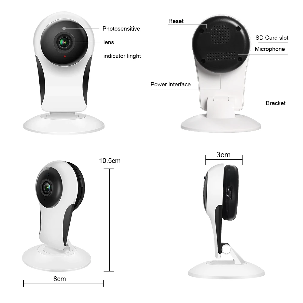 Камера видеонаблюдения Loosafe беспроводная камера безопасности для дома Wi Fi P2P 720P