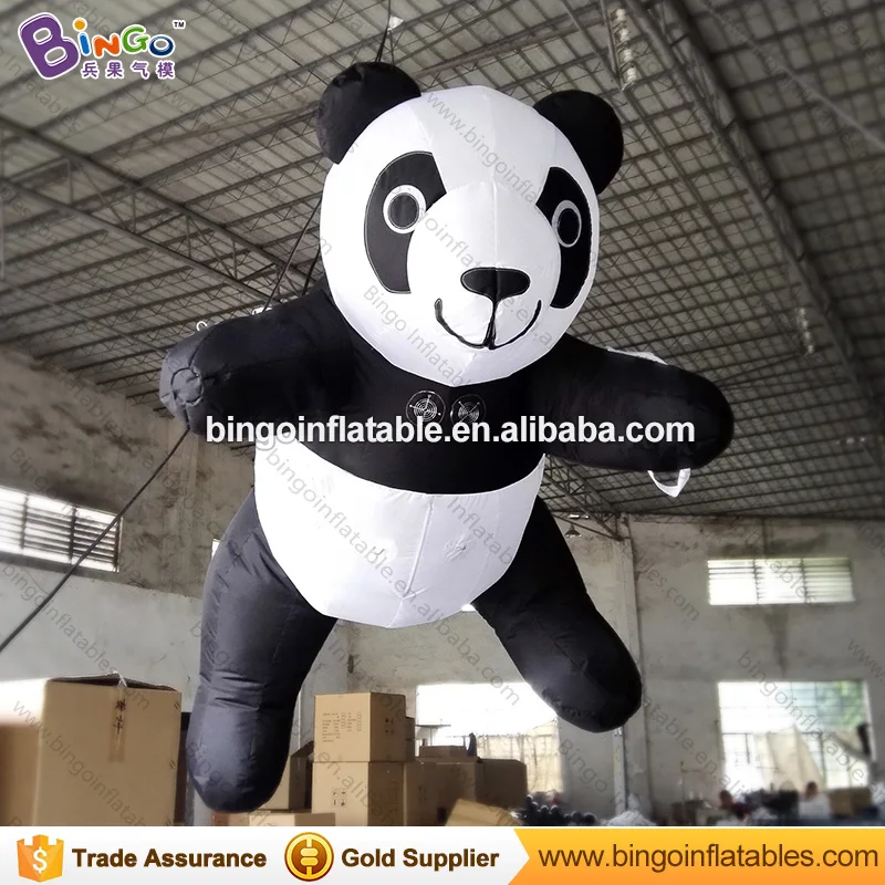 Customized decorative 3 meters giant inflatable panda promotional blow up hanging replicas for display toys |