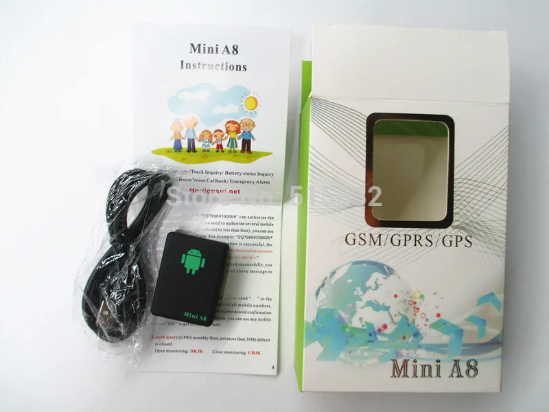 Автомобильный мини-трекер A8 в реальном времени 4 диапазона GSM/GPRS | Безопасность и