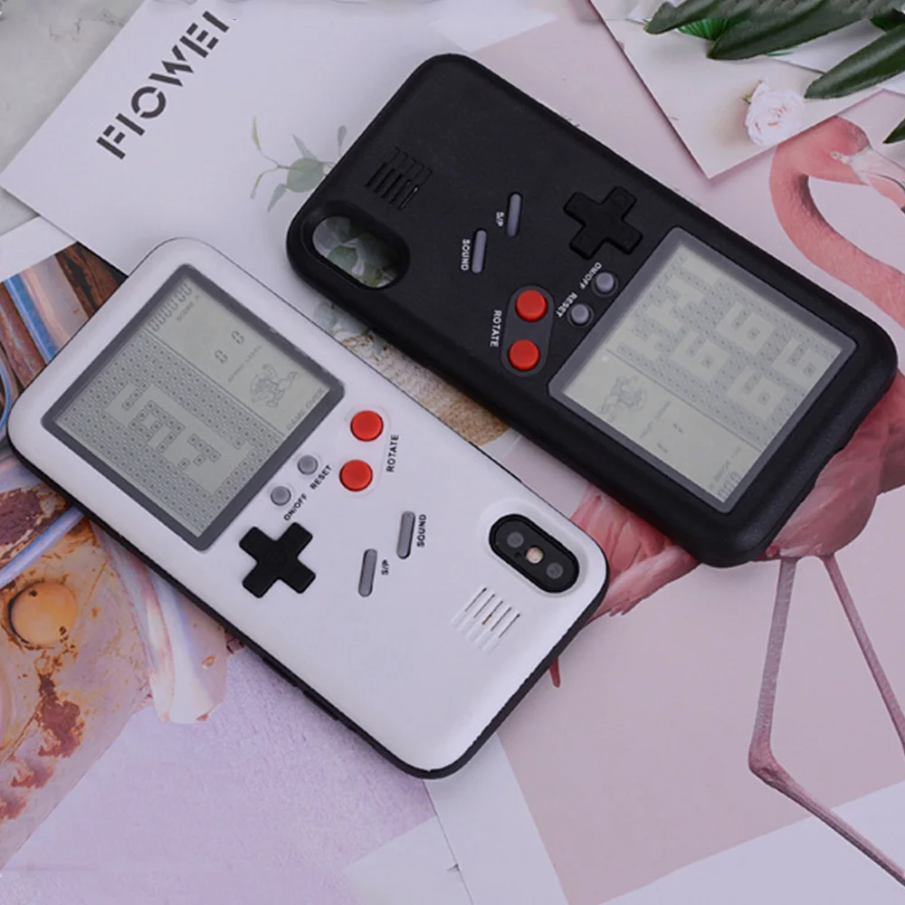 Чехол для игры Тетрис чехлы телефонов iPhone X TPU силиконовый защитный чехол Ретро