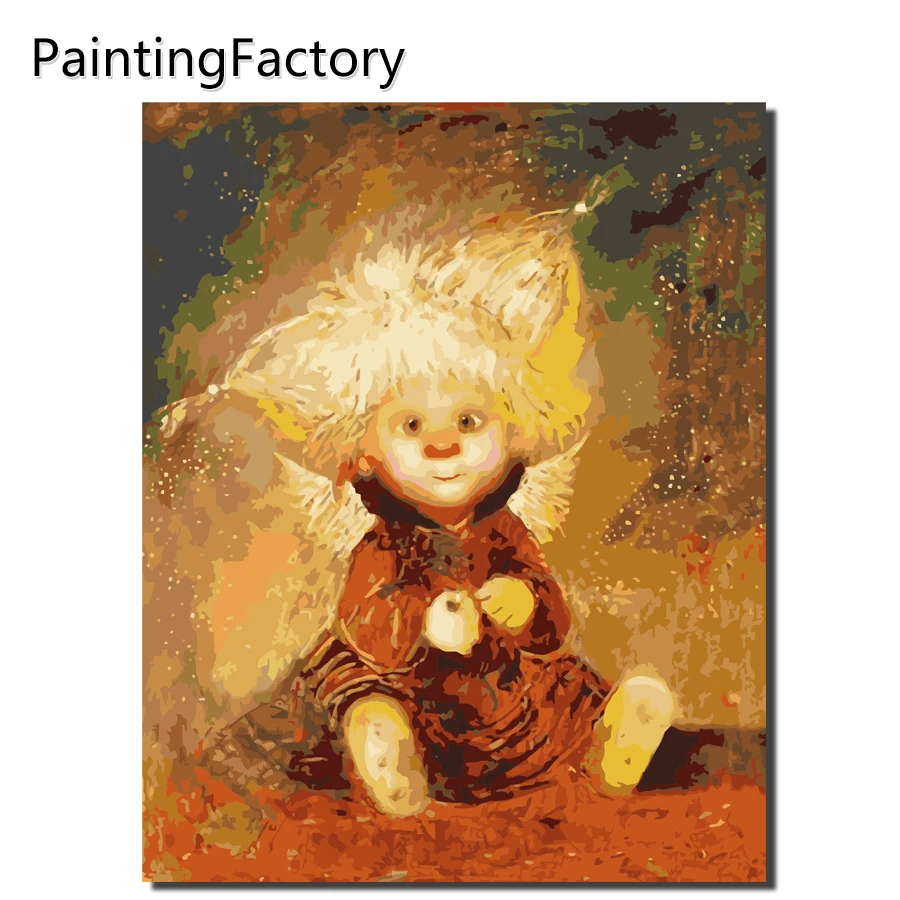 Angel DIY Framed Oil Painting By Numbers Pictures Canvas For Living Room Wall Art Home Decor Coloring by numbes | Дом и сад