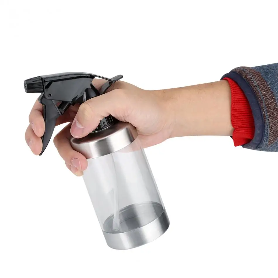 Stainless Steel and Acrylic Transparent Watering Can Pot Bottle Garden Sprinkle Flowers Plants Water Sprayer |