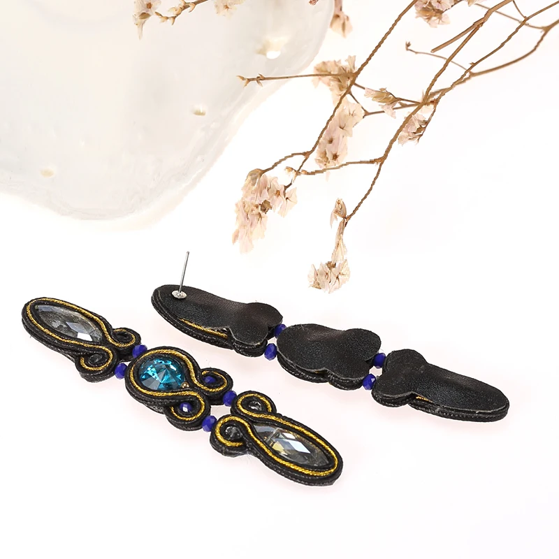 Новые серьги подвески с кристаллами в этническом стиле модные ювелирные изделия