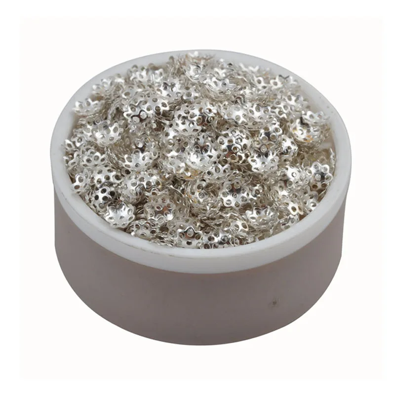 Лидер продаж золотые подвески с полыми цветами 6 мм 800 шт. шапочки для сережек