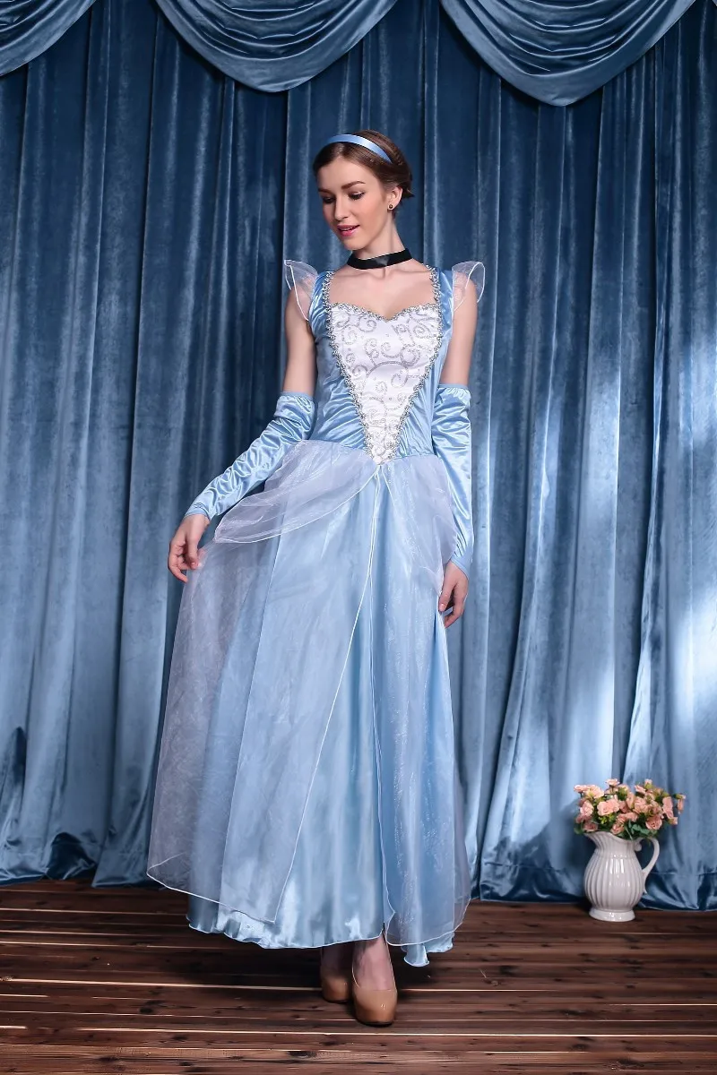 Halloween Costumes Dress+gloves+ headwear Womens Adult cinderella Costume carnival party Suit Fancy Cosplay for Women |