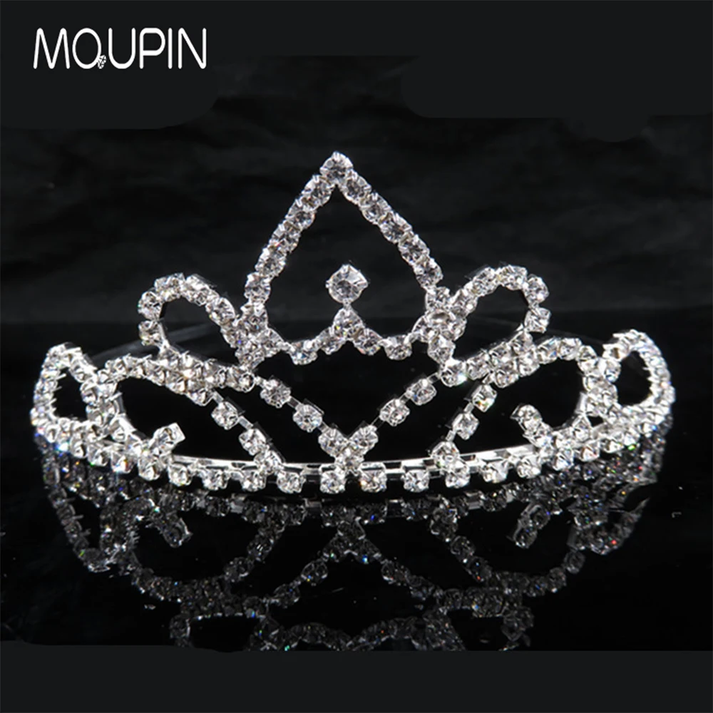MQUPIN Simple heart Bridal Crowns Handmade Tiaras hairwear Headband Crystal jewelry Queen Crown Wedding Hair Accessories | Украшения и