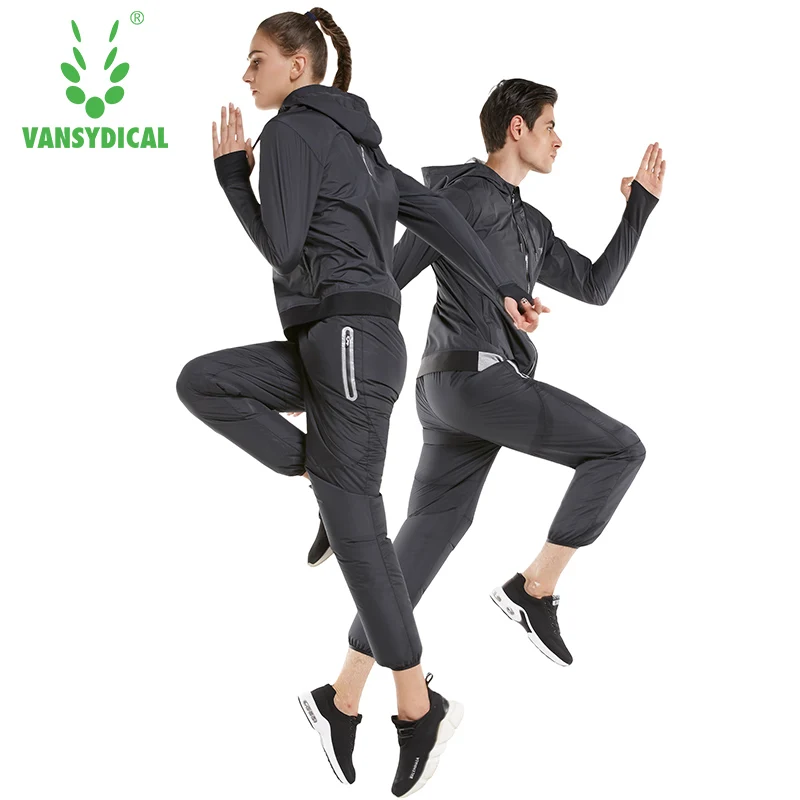 

Vansydical Yoga Tracksuits Running Jacket Pants Set Sweating Sports Suits Mens Womens Gym Lose Weight Trainning Sweat Sportswear