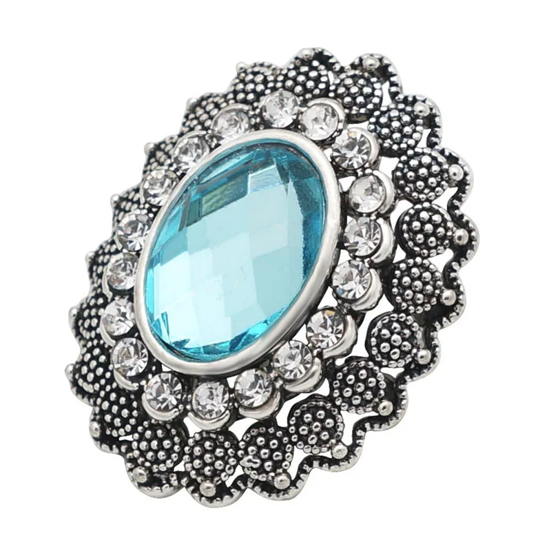 Модные красивые стразы овальные металлические кнопки 30 мм подходят для браслета