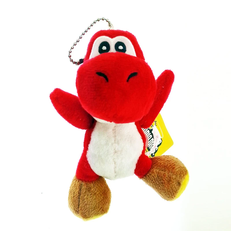 10 шт./лот 12 см Супер Марио Йоши Мягкая Подвеска для ключей Super Mario Bros Yoshi дракон плюшевые мягкие с наполнением игрушки куклы для подарки для детей