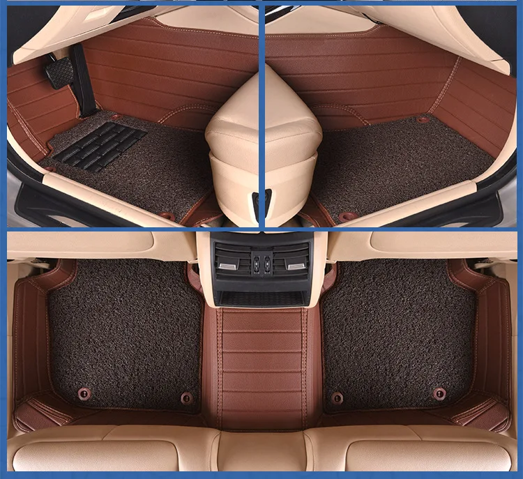 Myfmat пользовательские кожаные автомобильные коврики для VOLKSWAGEN ALLSPACE R-LINE POLO PASST TOURAN