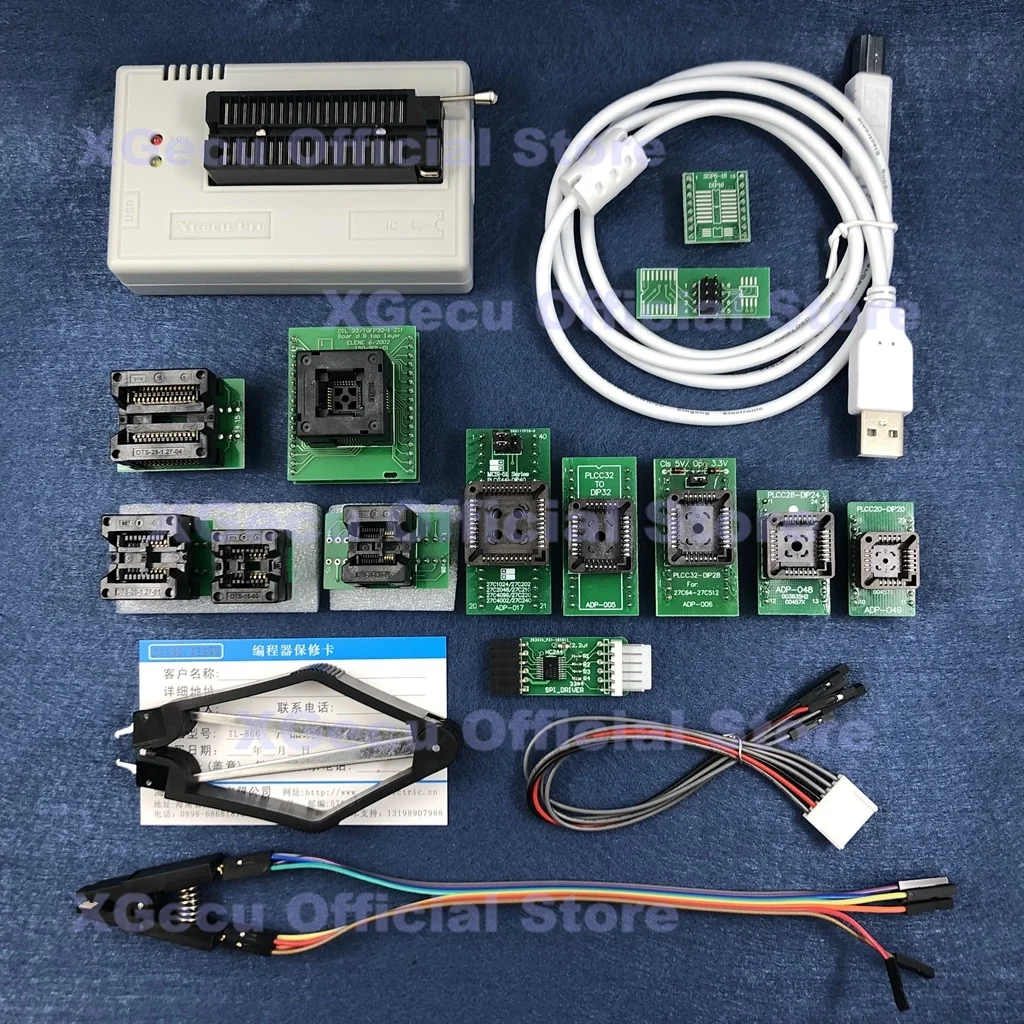Черная розетка V9.00 XGecu TL866II плюс USB программатор поддержка 15000+ IC SPI Flash NAND EEPROM MCU Замена TL866A TL866CS+ 14 деталей