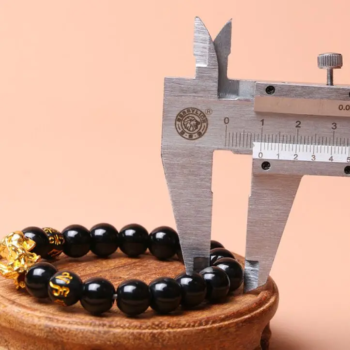 Оптовая продажа Luck Buddha шесть слов 8 14 мм натуральные бусины песок золото Pixiu