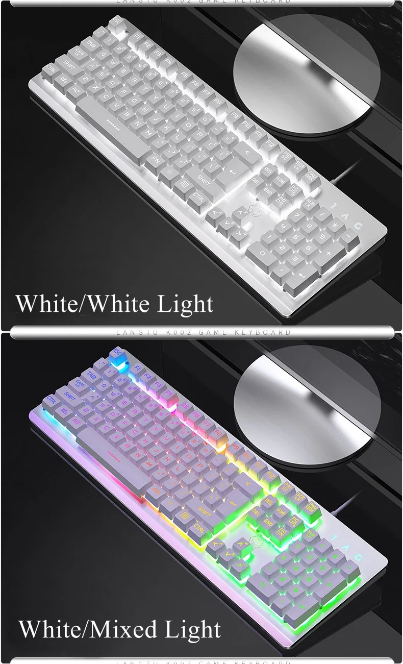 hxsj Langtu V1 USB Проводная Регулируемая Мультимедийная Игровая клавиатура с подсветкой матовая металлическая панель подвесной брелок