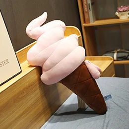 Pink 90cm Конфеты Мороженое Plushie летние закуски подушки в виде продуктов креативный реалистичный Декор Подушка желтый розовый синий белый дети девочки женщины подарок - Цвет: Pink 90cm
