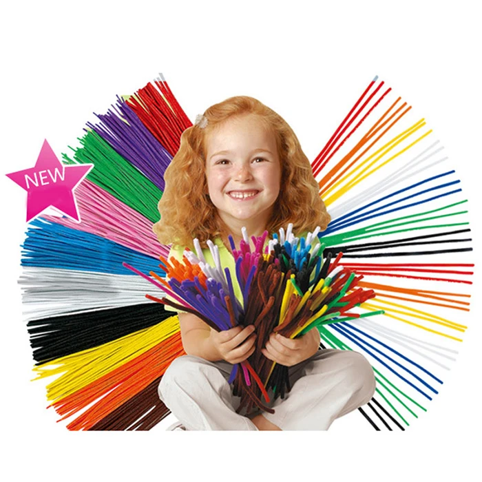 100 шт. разноцветные стебли синели очистители труб ручной работы художественный