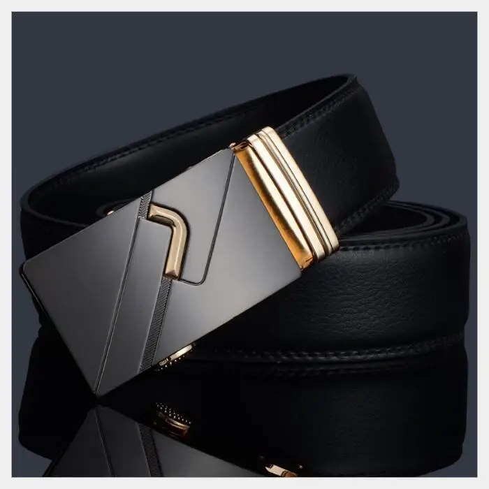 Ремень мужской из воловьей кожи с автоматической пряжкой длиной 130 140|automatic buckle|belt