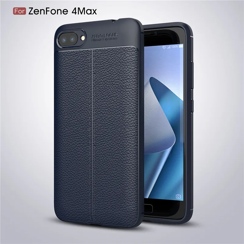 Чехол Zc520KL для Asus Zenfone 4 Max ZC520KL 5,", защищающий от падения, мягкий силиконовый чехол с текстурой кожи Для Zenfone 4 Max Pro Zc554KL 5,5"