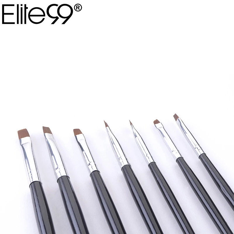 Elite99 для маникюра ногтей салон акриловый УФ гель салона Ручка плоская кисть набор