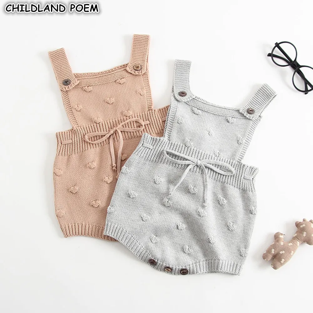 Baby Knitted Romper Autumn Infant Newborn Girls Woolen Knit For Boys Jumpsuit Toddler Clothes Overalls | Мать и ребенок