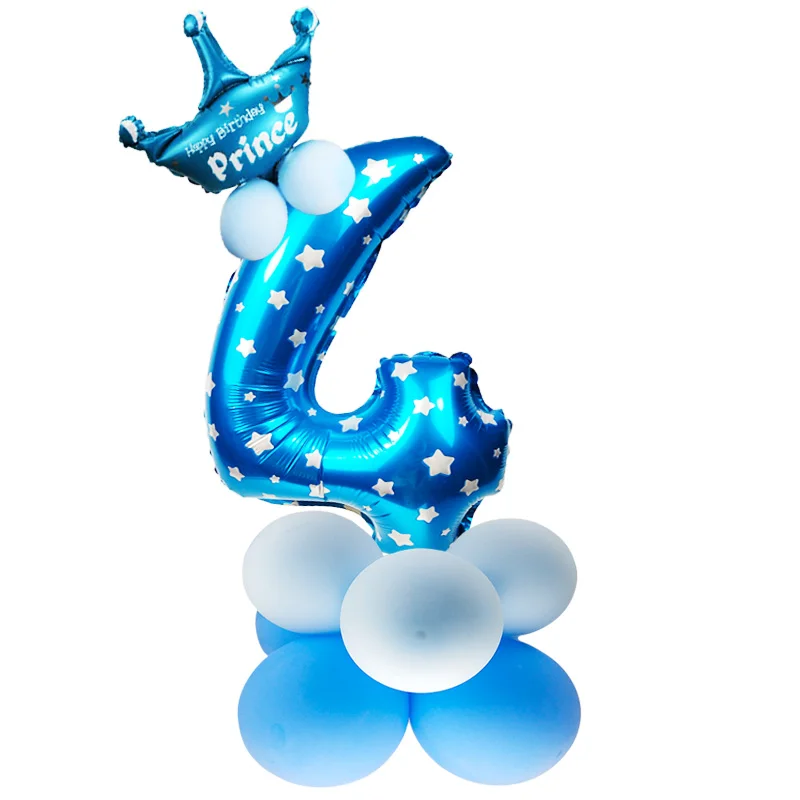 Number Balloon 4 Шар Цифра количество шар День Рождения украшения Дети шар 1-й воздушный шар на день рождения номер надувные цифры деко день рождения - Цвет: Number Balloon 4