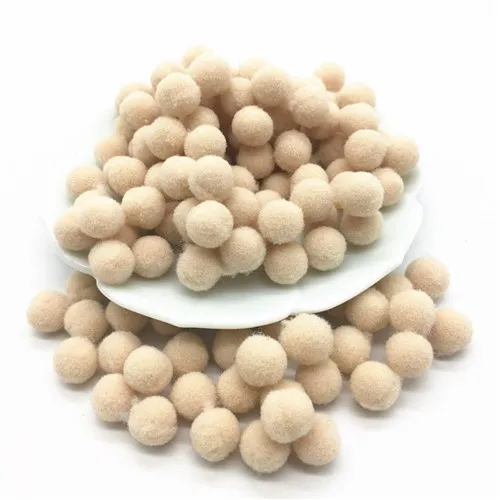 36 Beige 10 мм многоцветный помпон, мягкие круглые пушистые Помпоны, плюшевые помпоны для рукоделия, мячи, пушистые Помпоны, домашние украшения для детских игрушек, самодельные принадлежности, 100 шт - Цвет: 36 Beige