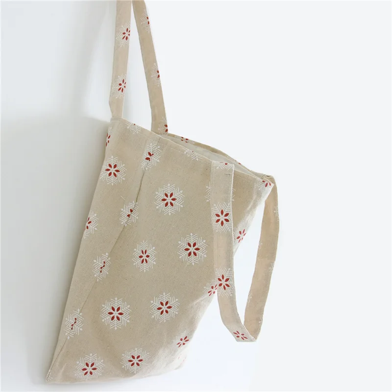 YILE вручную Экологически чистая многоразовая сумка-шоппер через плечо из хлопка и