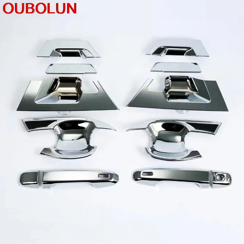OUBOLUN 12 шт. для Toyota C HR 2016 2017 2018 ABS Набор хромированных наружных накладок на переднюю