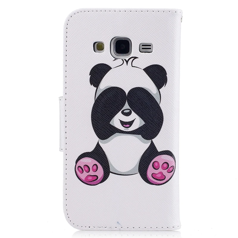 Чехол Etui для Samsung Galaxy J3 кожаный чехол-бумажник с пандой откидной 2016 J310 J320 J320F