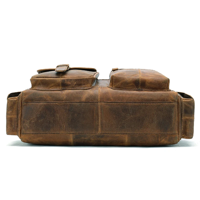 Handbags Man Woman Genuine Leather Shoulder Crossbody Messenger Retro Bag High Capacity Travel Male Business Bolsa Feminina Gift