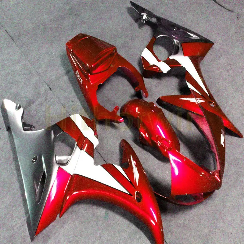 Комплект обтекателей корпуса мотоцикла для YZFR6 2003 2004 2005 YZF R6 красная схема с