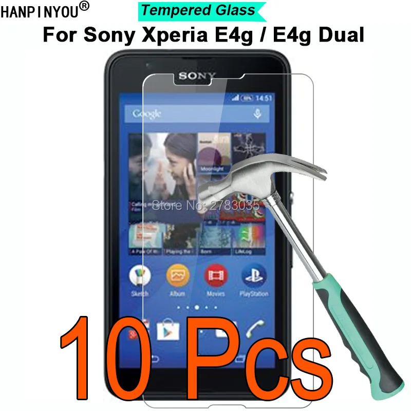 

10 шт./лот для Sony Xperia E4g / Dual 4,7 дюйма твердость 9H 2.5D ультратонкое Закаленное стекло Защитная пленка для экрана