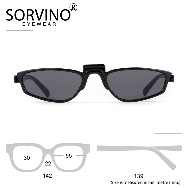 SORVINO 2018 маленькие узкие солнцезащитные очки кошачий глаз женские брендовые