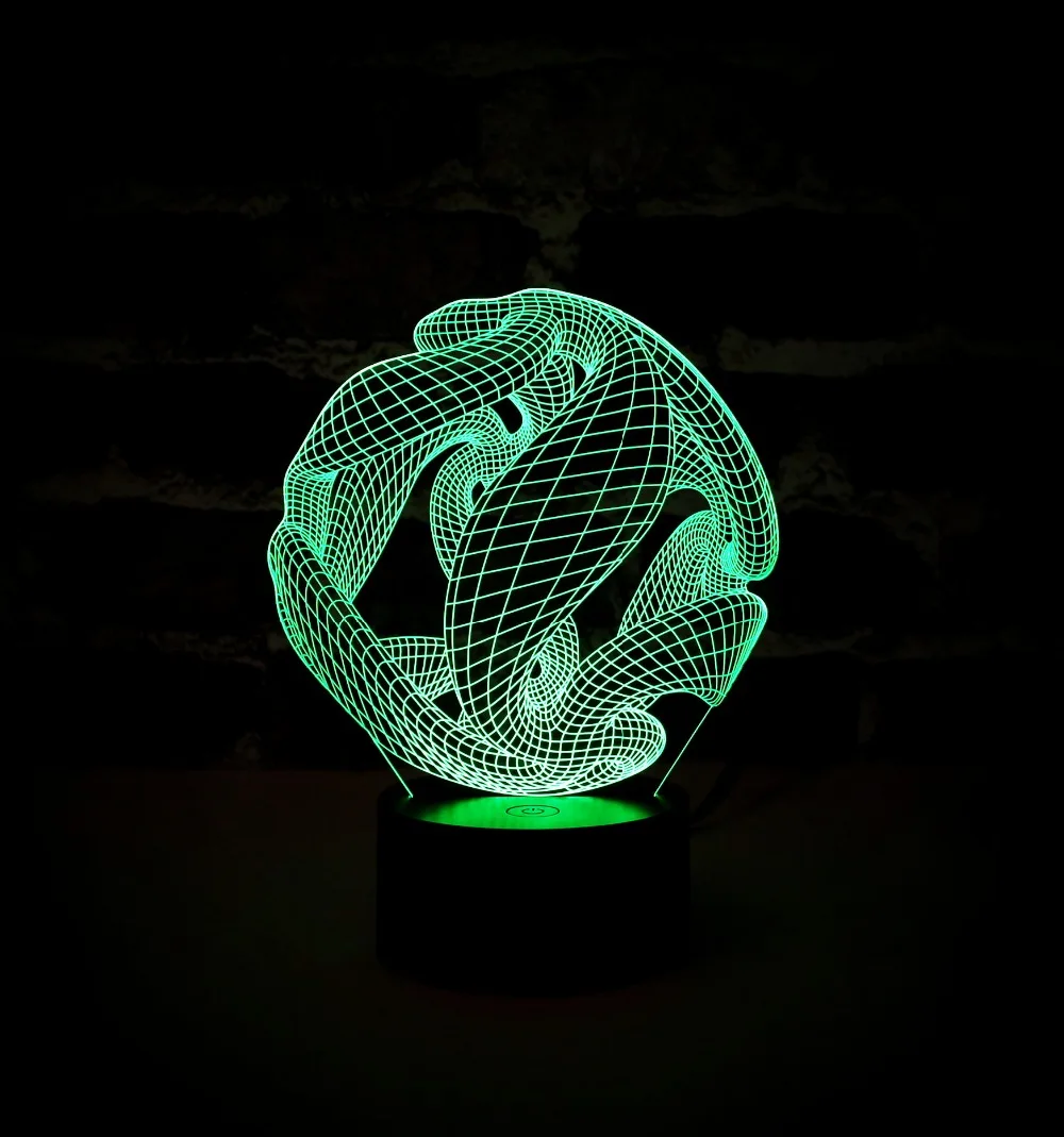 Забавный свет для сна и украшения комнаты рождественский подарок 3D светодиодный