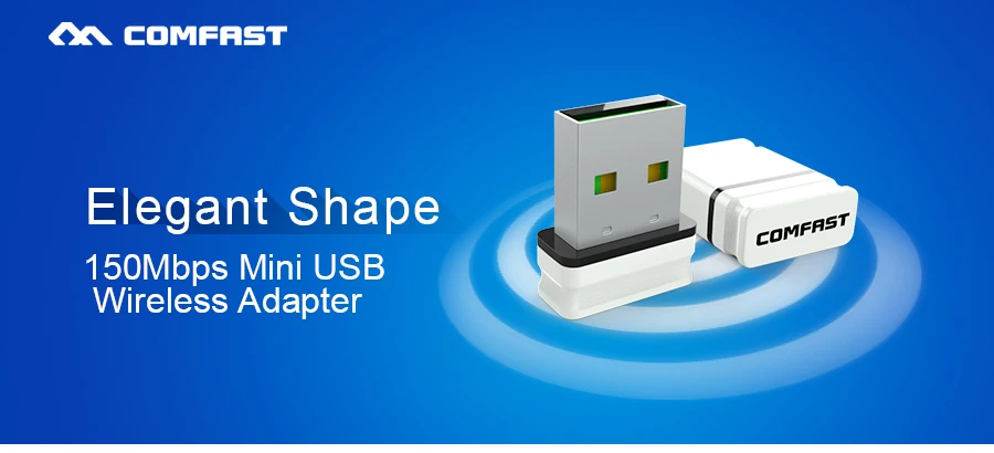 Comfast CF-WU810 USB беспроводной Wifi адаптер Встроенный 2dBi Антенна 150 Мбит/с сетевая LAN Карта 802.11b/g/n мини-адаптер для рабочего стола