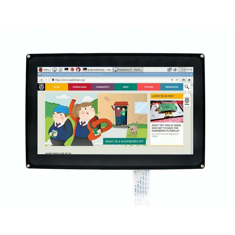 10 1 дюймовый HDMI LCD H с чехлом разрешение 1024x600 емкостный сенсорный дисплей