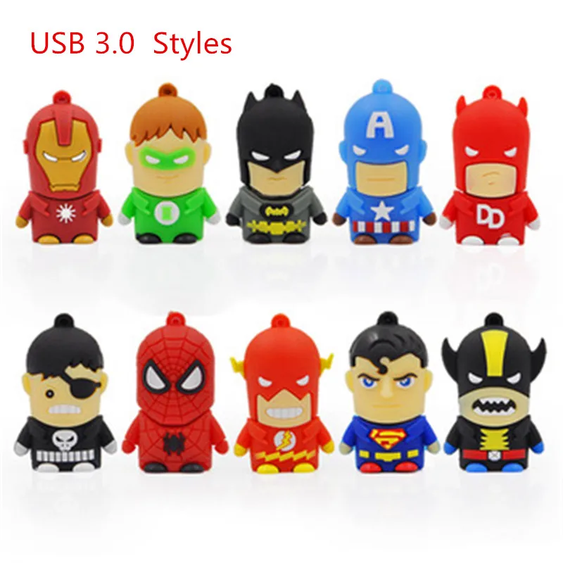 USB 3,0, креативный мультяшный персонаж Marvel, серия супергероев, usb флеш-накопитель, 4 ГБ, 8 ГБ, 16 ГБ, 32 ГБ, 64 ГБ, быстрая usb карта памяти
