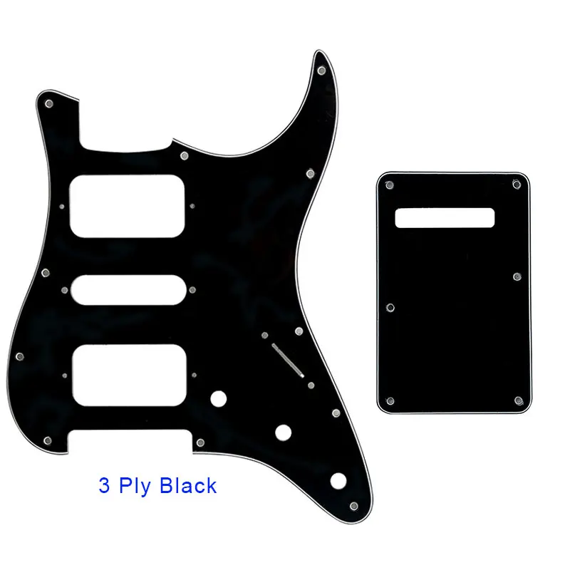 Pleroo Quality Guitar Pickguard -For US 11 Screw Holes Start St Single Humbucker HSH Scratch Plate & Back | Спорт и развлечения